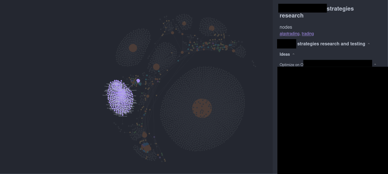 Figure 8: Exobrain highlighting my trading bots strategies and backtesting research