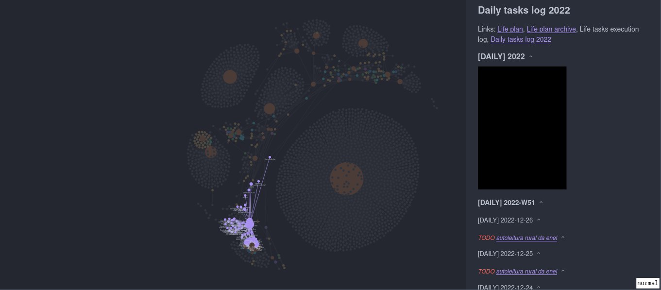 Figure 10: Exobrain highlighting the 2022 journal log